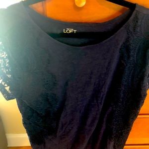 Loft lace detail tee